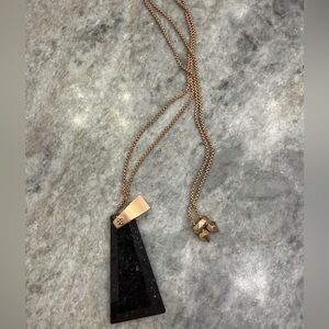 Elegant Black and Rose Gold Pendant Necklace